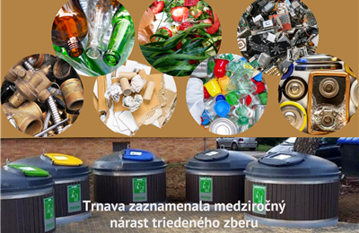 Trnava zaznamenala medziročný nárast triedeného zberu odpadu